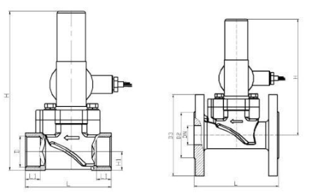 燃氣緊急切斷閥尺寸圖