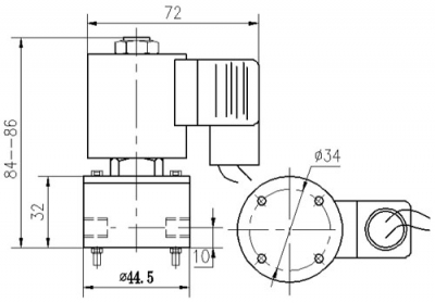 小口徑聚四氟防腐電磁閥